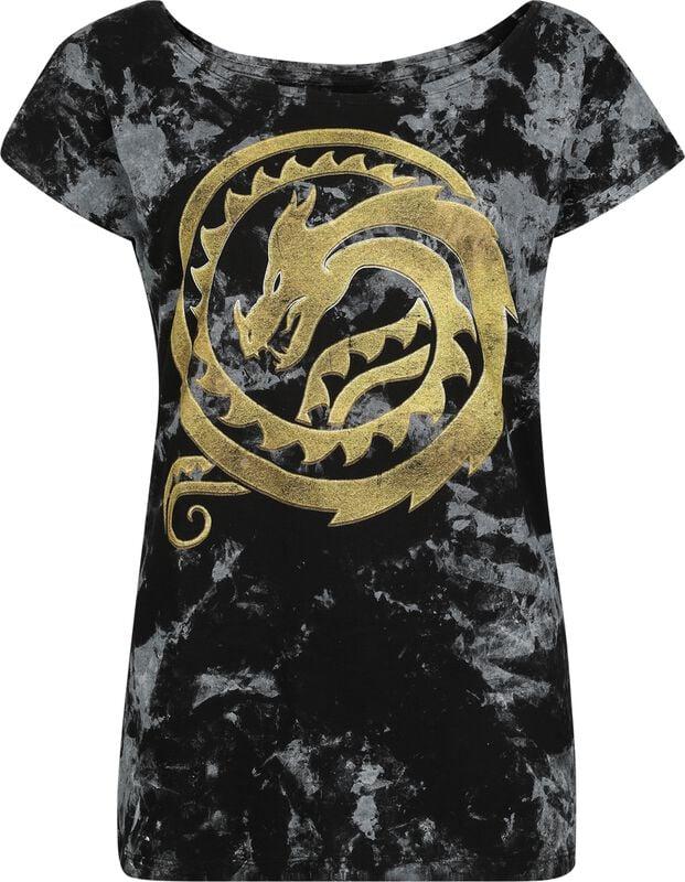 gothicana by emp "Dragons - Circle Gold" T-Shirt black by How to Train Your Dragon
