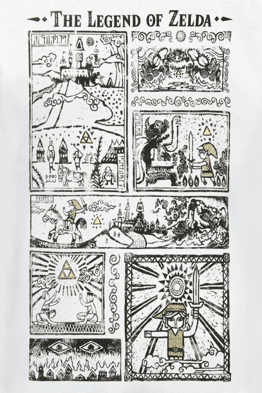 Gothicana By Emp "Drawings" T-Shirt White By The Legend Of Zelda