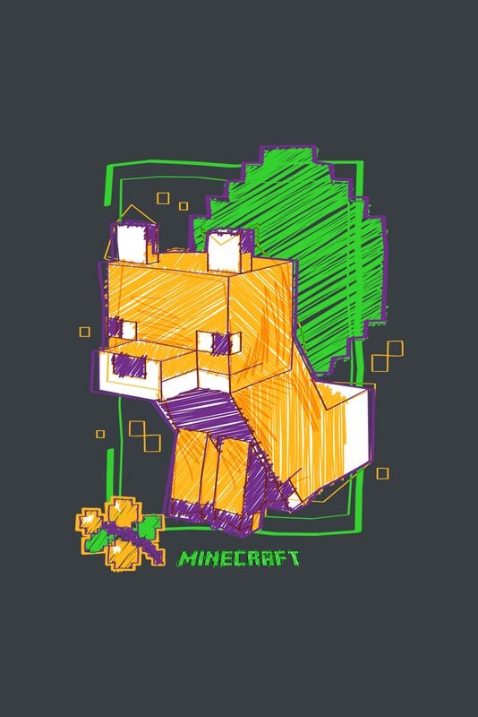 Gothicana By Emp "Drawn Fox" T-Shirt Black By Minecraft