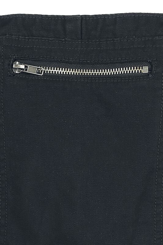 Gothicana By Emp "Dungaree Wrap Dress" Mini Dress Black By Forplay