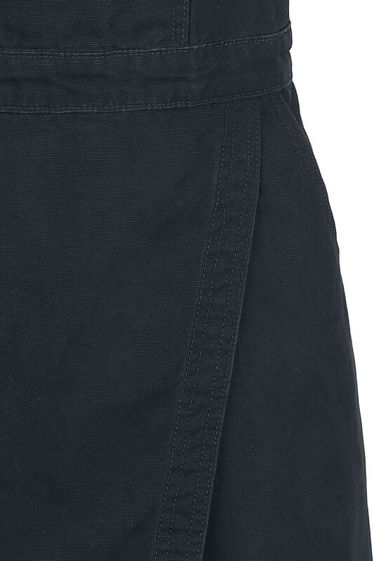 Gothicana By Emp "Dungaree Wrap Dress" Mini Dress Black By Forplay