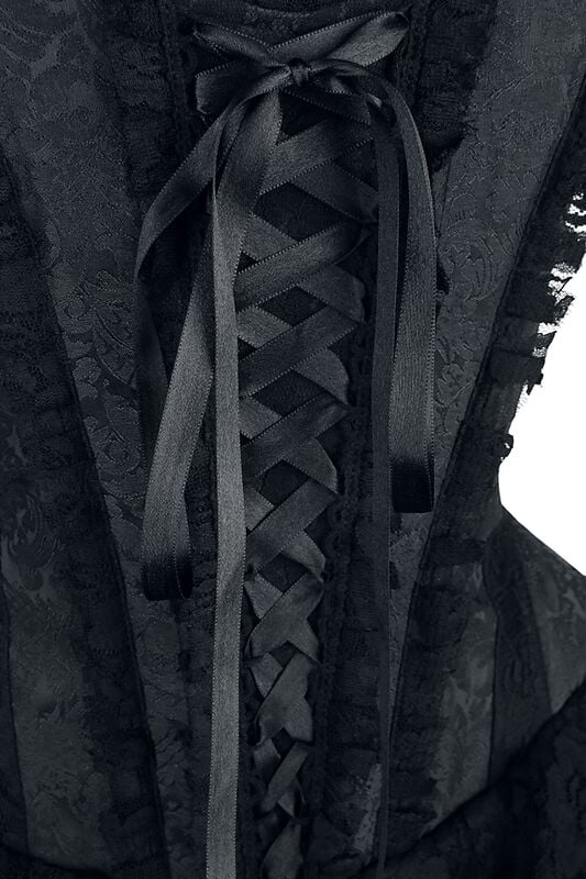 Gothicana By Emp "Elaborate Gothic Corset Dress" Midi Dress Black By Gothicana By EMP