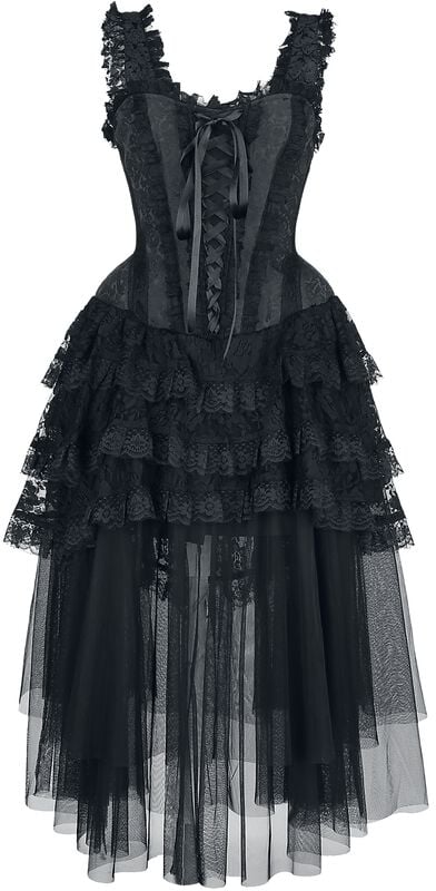 gothicana by emp "Elaborate Gothic Corset Dress" Midi Dress black by Gothicana by EMP