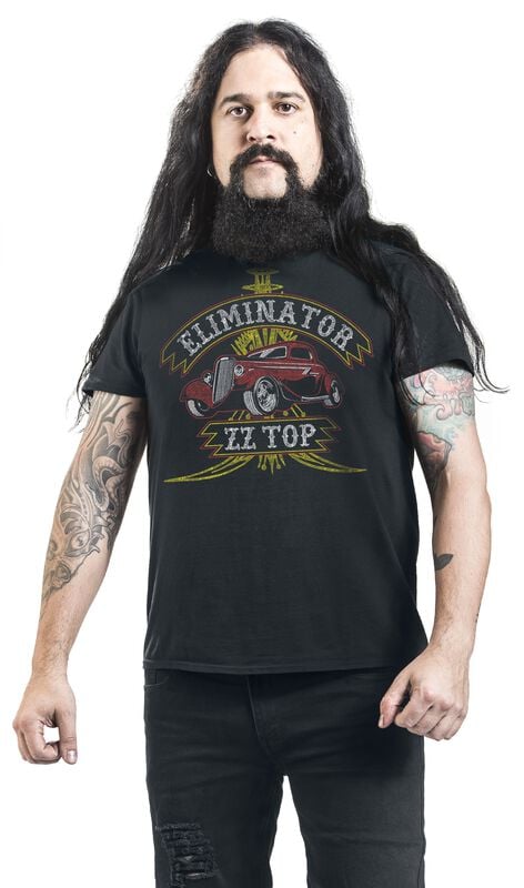 Gothicana By Emp "Eliminator Pinstripe" T-Shirt Black By ZZ Top