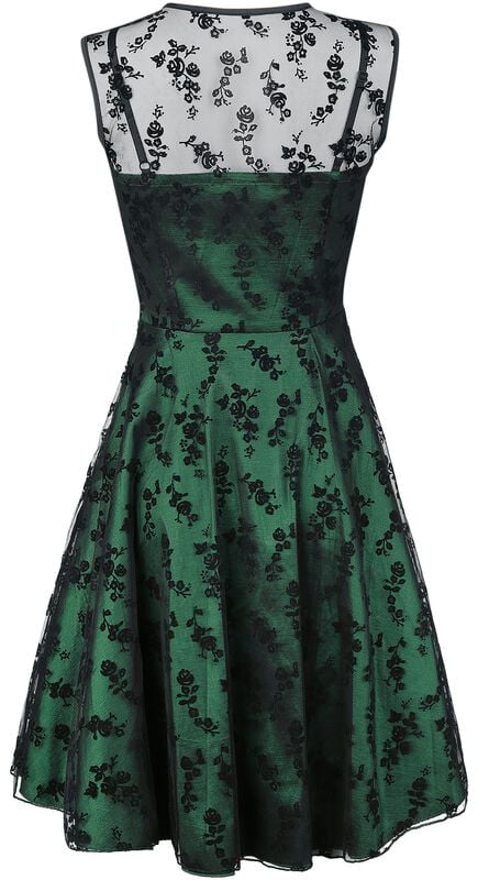 Gothicana By Emp "Emerald" Midi Dress Green By Voodoo Vixen