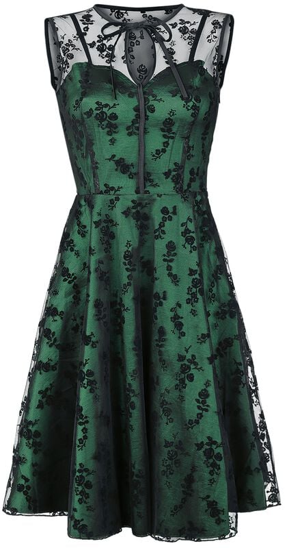 gothicana by emp "Emerald" Midi Dress green by Voodoo Vixen