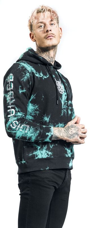 Gothicana By Emp "EMP Signature Collection" Hoodie Turquoise-black By Disturbed
