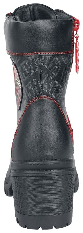 Gothicana By Emp "EMP Signature Collection" Laced Boots Black-red By Kiss