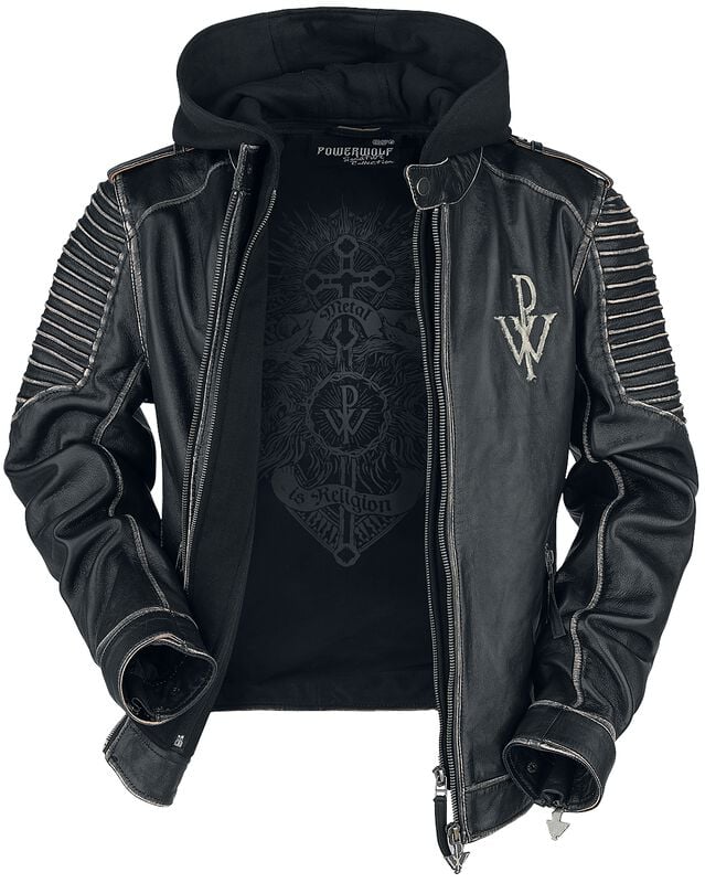 Gothicana By Emp "EMP Signature Collection" Leather Jacket Black By Powerwolf