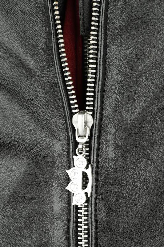 Gothicana By Emp "EMP Signature Collection" Leather Jacket Black/dark Red By Five Finger Death Punch