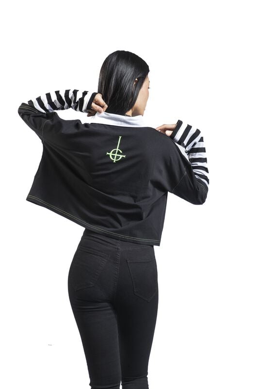 Gothicana By Emp "EMP Signature Collection - Oversize" Long-sleeve Shirt Black-white By Ghost