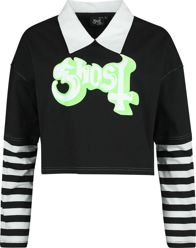 gothicana by emp "EMP Signature Collection - Oversize" Long-sleeve Shirt black-white by Ghost