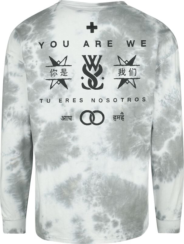 Gothicana By Emp "EMP Signature Collection - Oversize" Long-sleeve Shirt White-grey By While She Sleeps