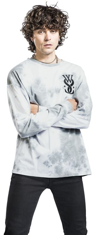 Gothicana By Emp "EMP Signature Collection - Oversize" Long-sleeve Shirt White-grey By While She Sleeps