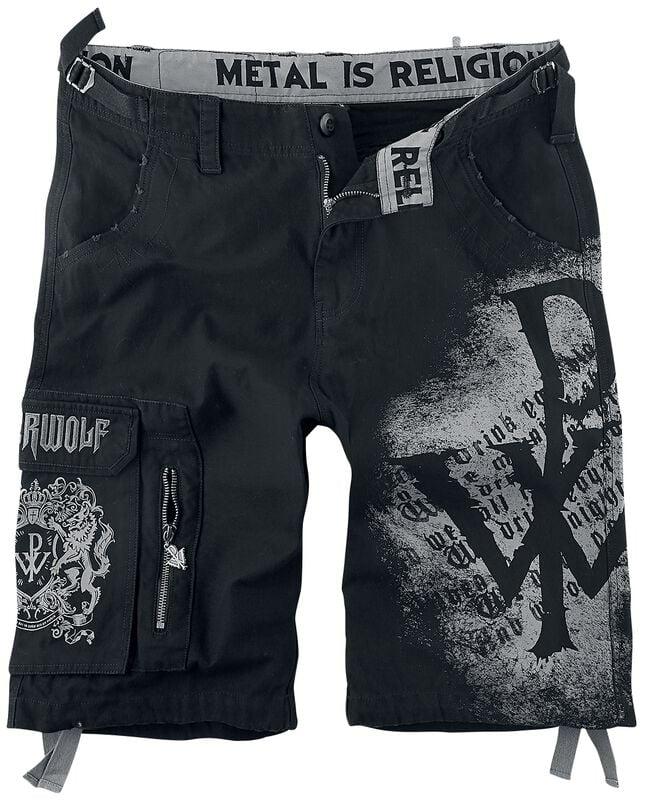 gothicana by emp "EMP Signature Collection" Shorts black-grey by Powerwolf