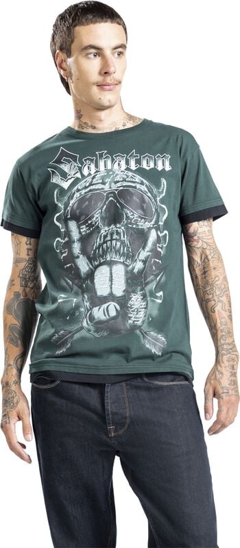 Gothicana By Emp "EMP Signature Collection" T-Shirt Dark Green By Sabaton