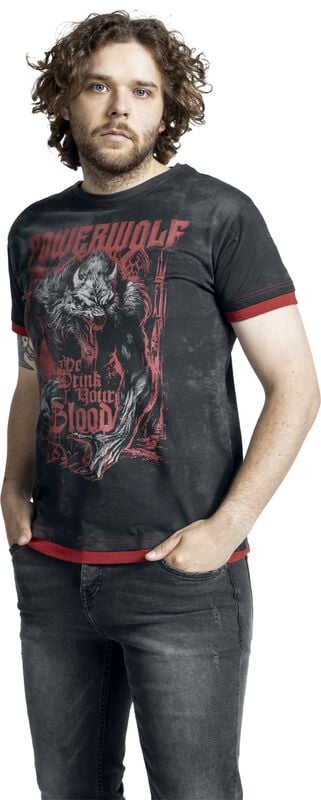 Gothicana By Emp "EMP Signature Collection" T-Shirt Dark Grey-red By Powerwolf