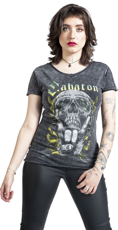 Gothicana By Emp "EMP Signature Collection" T-Shirt Grey By Sabaton