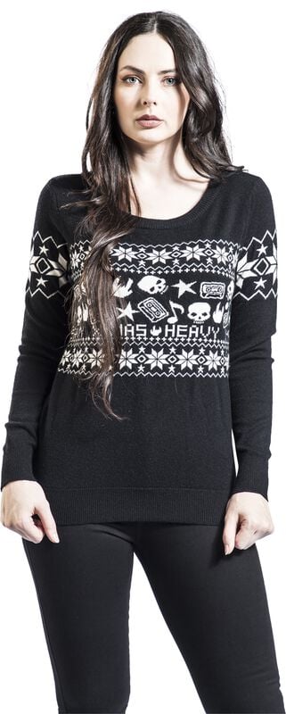 Gothicana By Emp "EMP XMAS Special Collection - Knit Jumper" Christmas Jumper Black By EMP Special Collection