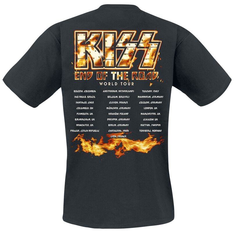 Gothicana By Emp "EOTR Tour 2023 On Fire" T-Shirt Black By Kiss