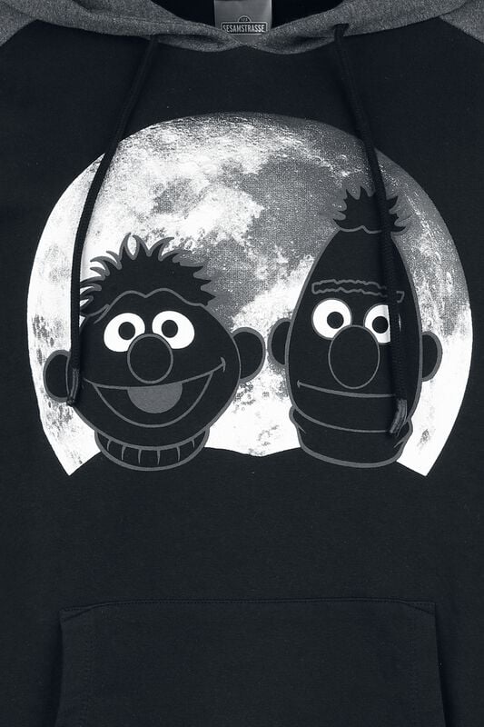 Gothicana By Emp "Ernie And Bert - Moonlight" Hoodie Black-grey By Sesame Street