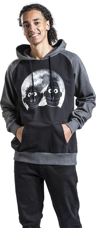 Gothicana By Emp "Ernie And Bert - Moonlight" Hoodie Black-grey By Sesame Street