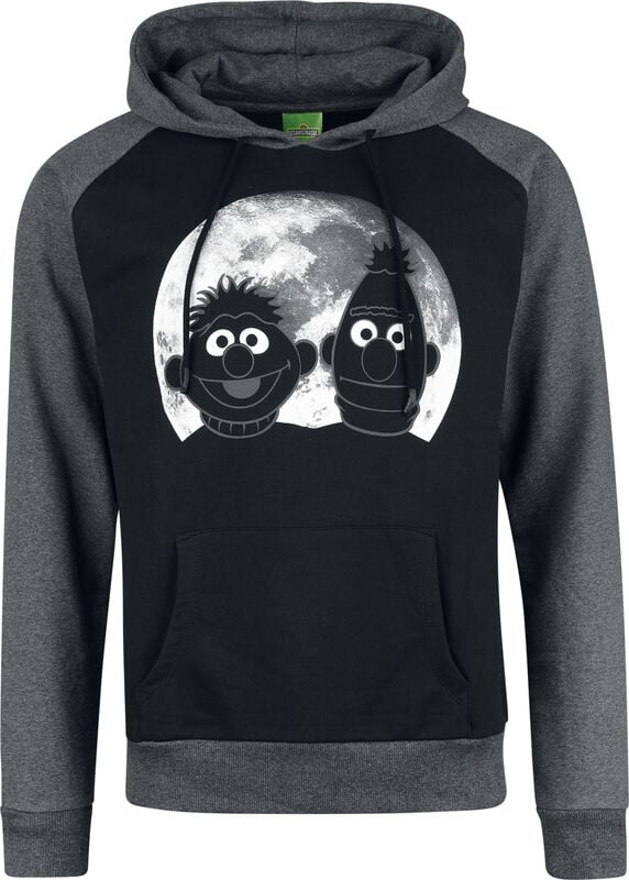 gothicana by emp "Ernie and Bert - Moonlight" Hoodie black-grey by Sesame Street