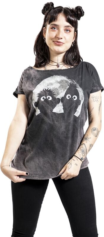 Gothicana By Emp "Ernie And Bert - Moonlight" T-Shirt Grey By Sesame Street