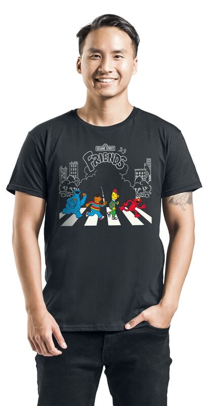 Gothicana By Emp "Ernie Bert Cookie Monster Elmo - Come Together" T-Shirt Black By Sesame Street