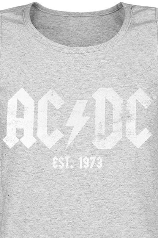 Gothicana By Emp "Est. 1973" Tanktop Mottled Light Grey By AC/DC