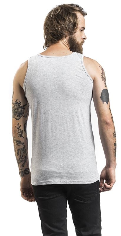 Gothicana By Emp "Est. 1973" Tanktop Mottled Light Grey By AC/DC