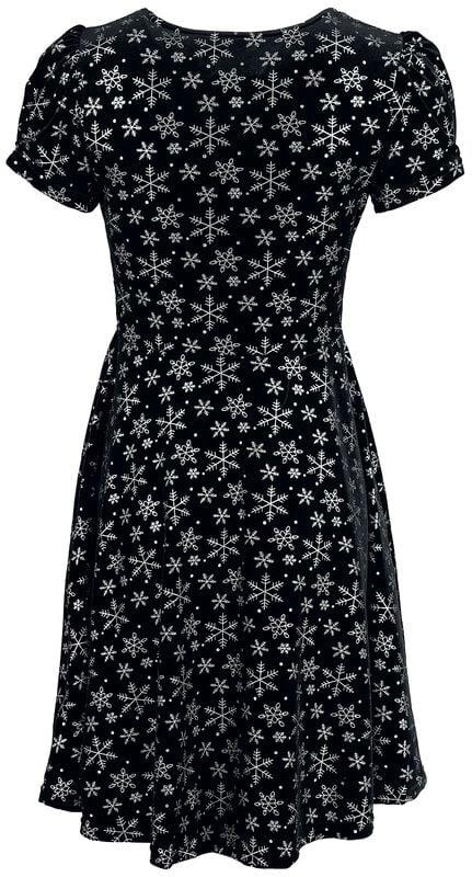 Gothicana By Emp "Eve Dress" Midi Dress Black-white By Hell Bunny