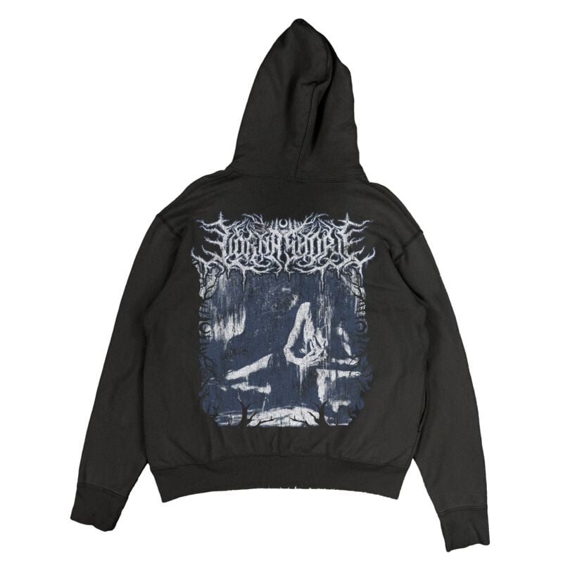 Gothicana By Emp "Everblack Blue" Hoodie Black By Lorna Shore