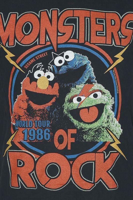 Gothicana By Emp "Famous Forever - Monsters Of Rock" T-Shirt Black By Sesame Street