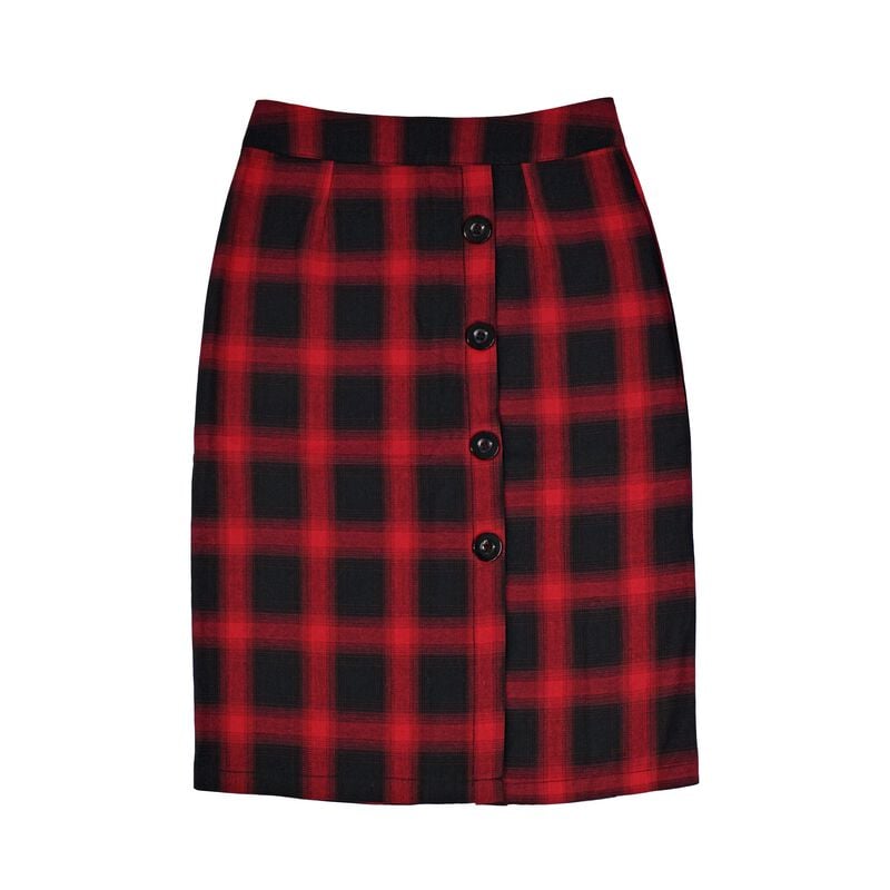 gothicana by emp "Farina" Midi Skirt red-black by Forplay