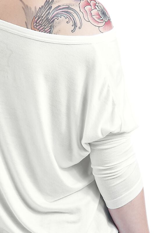 Gothicana By Emp "Fast And Loose" Long-sleeve Shirt White By RED By EMP