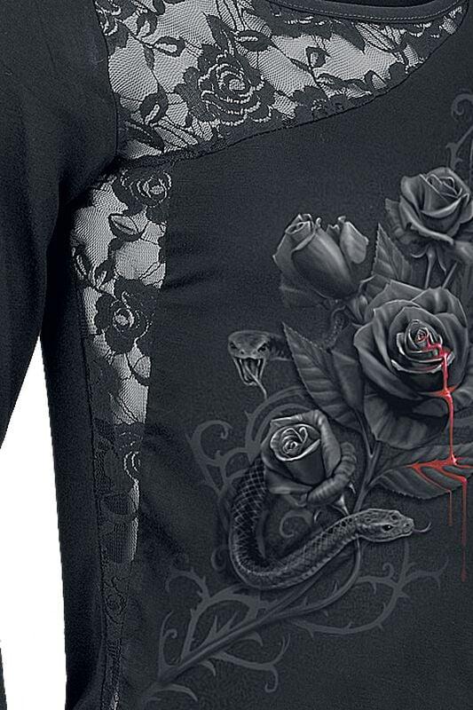 Gothicana By Emp "Fatal Attraction" Long-sleeve Shirt Black By Spiral