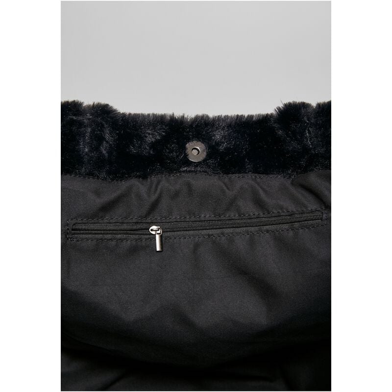 Gothicana By Emp "Faux Fur Tote Bag" Cloth Bag Black By Urban Classics