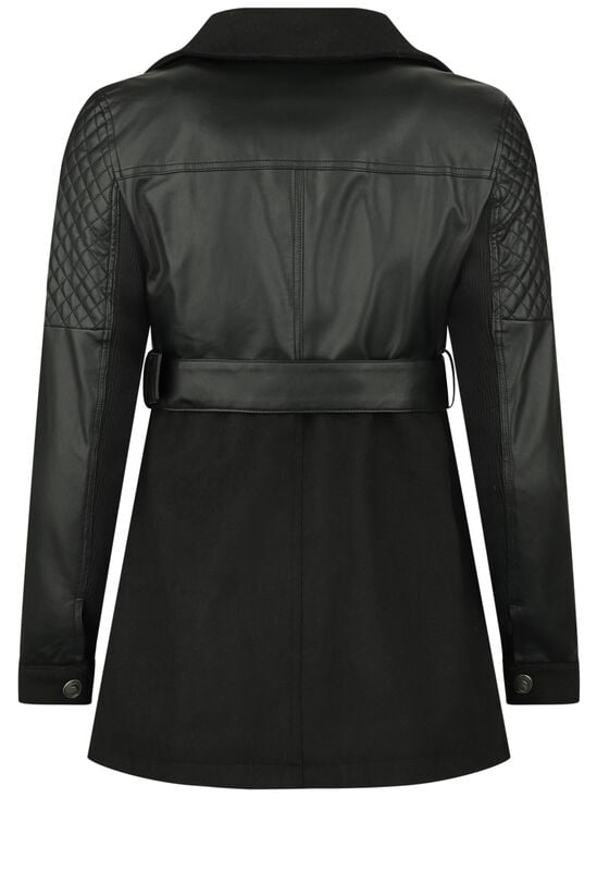 Gothicana By Emp "Faux Leather Jacket" Between-seasons Jacket Black By Black Premium By EMP