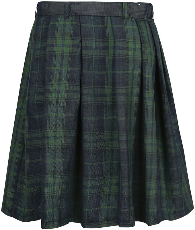 Gothicana By Emp "Fear Is Over Kilt" Midi Skirt Green By Banned Alternative
