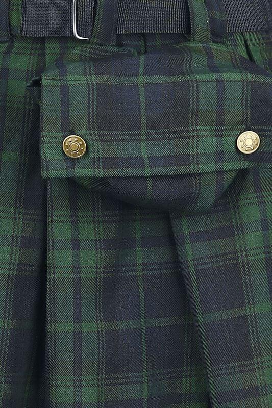 Gothicana By Emp "Fear Is Over Kilt" Midi Skirt Green By Banned Alternative