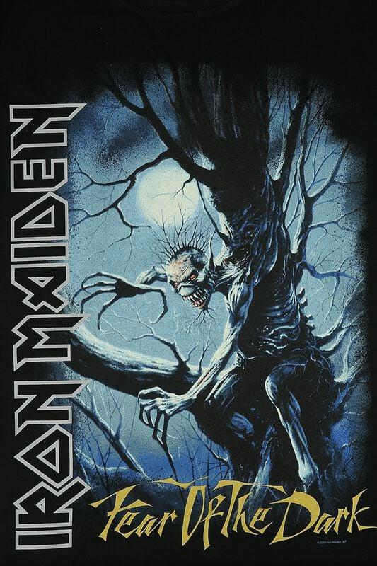 Gothicana By Emp "Fear Of The Dark" T-Shirt Black-used Look By Iron Maiden