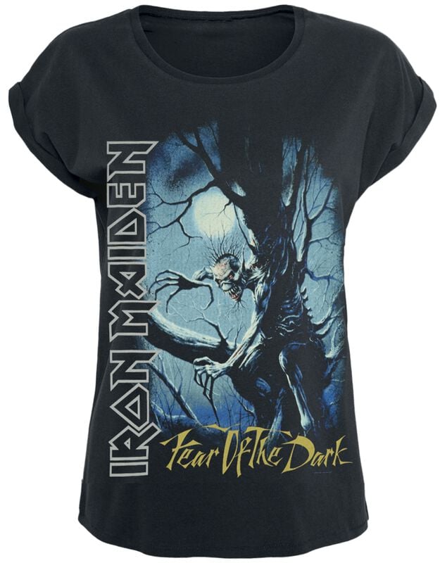 gothicana by emp "Fear Of The Dark" T-Shirt black-used look by Iron Maiden