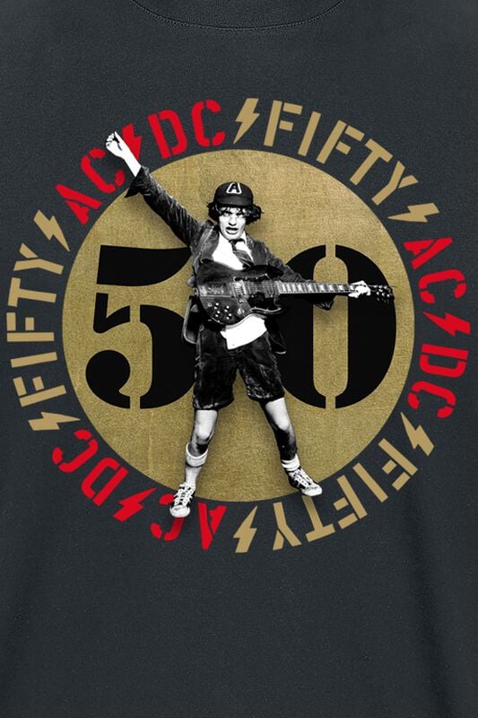 Gothicana By Emp "Fifty Angus Emblem" T-Shirt Black By AC/DC