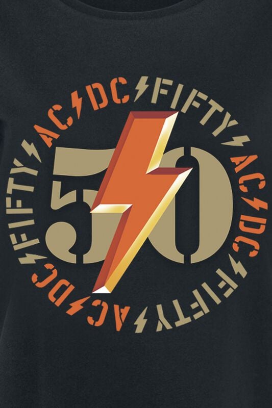 Gothicana By Emp "Fifty Bold Emblem" T-Shirt Black By AC/DC