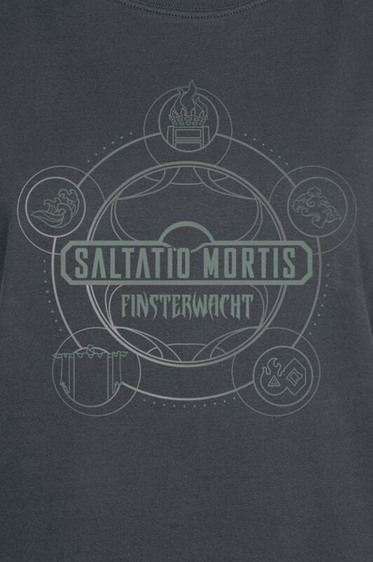 Gothicana By Emp "Finsterwacht Cover" T-Shirt Charcoal By Saltatio Mortis
