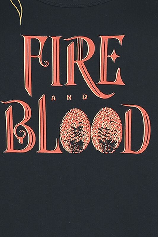 Gothicana By Emp "Fire And Blood" Top Black By Game Of Thrones