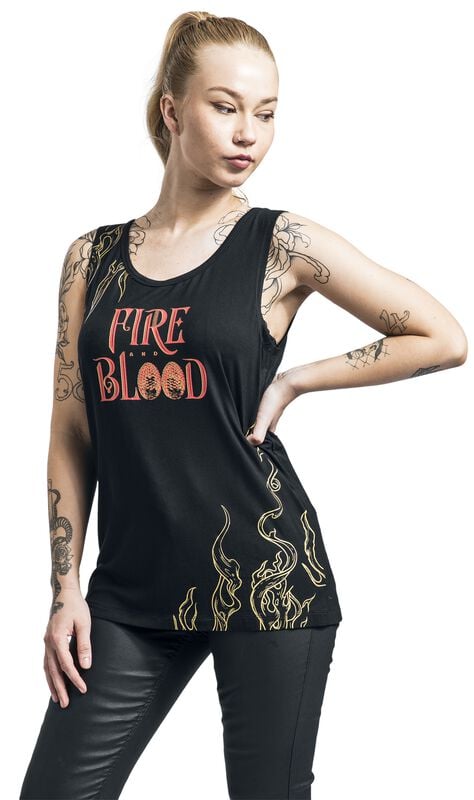Gothicana By Emp "Fire And Blood" Top Black By Game Of Thrones