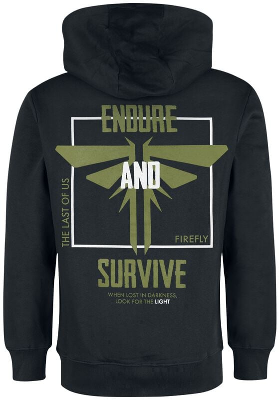 Gothicana By Emp "Fireflies Lettering Graffiti" Hoodie Jacket Black By The Last Of Us