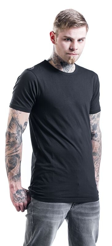 Gothicana By Emp "Fitted Stretch Tee" T-Shirt Black By Urban Classics